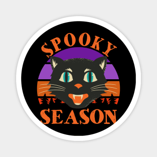 Spooky Season Halloween Black Cat Magnet